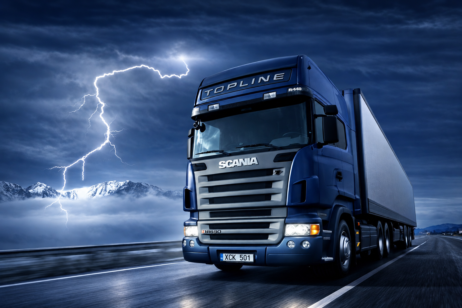 Camión Scania: programación electrónica para transporte pesado